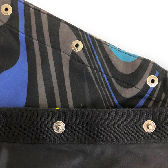 Fabletics New Luna Reversible Infinity Scarf Black Blue Gray Swirl Print - Picture 5 of 9